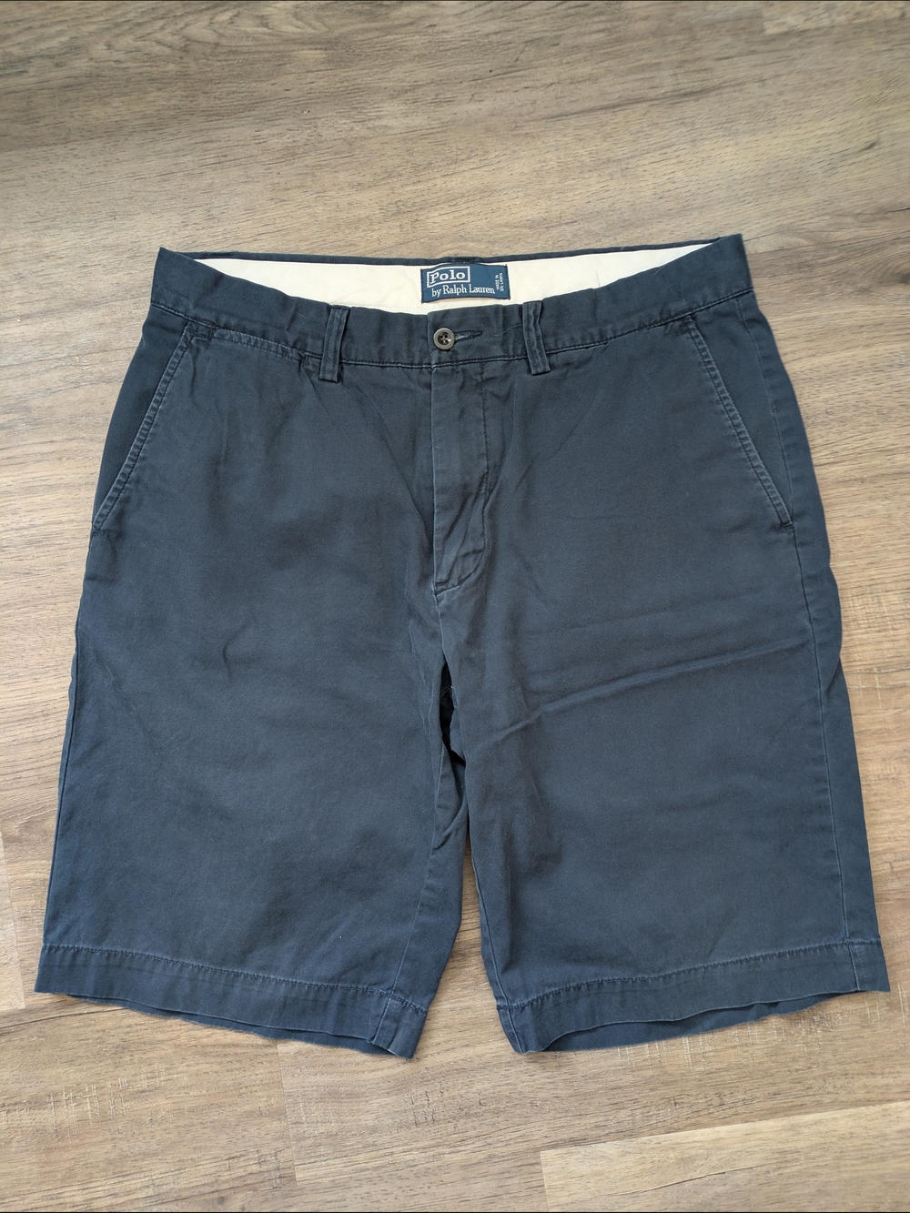 Polo by Ralph Lauren Dark Navy Flat Front Men’s Shorts Sz 33